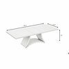 Homeroots White Dining Table & 6 in. Chair Set 98.5 x 43.5 x 30 in. 366268